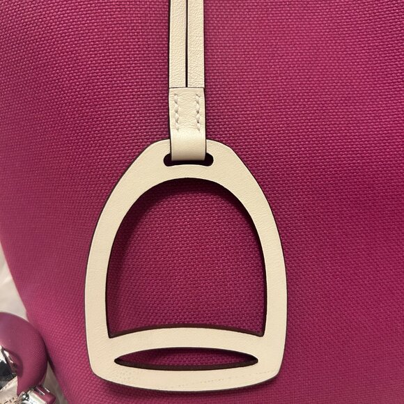 HERMES Steeple 25 Tote Bag in Rose Pourpre - Picture 2 of 16